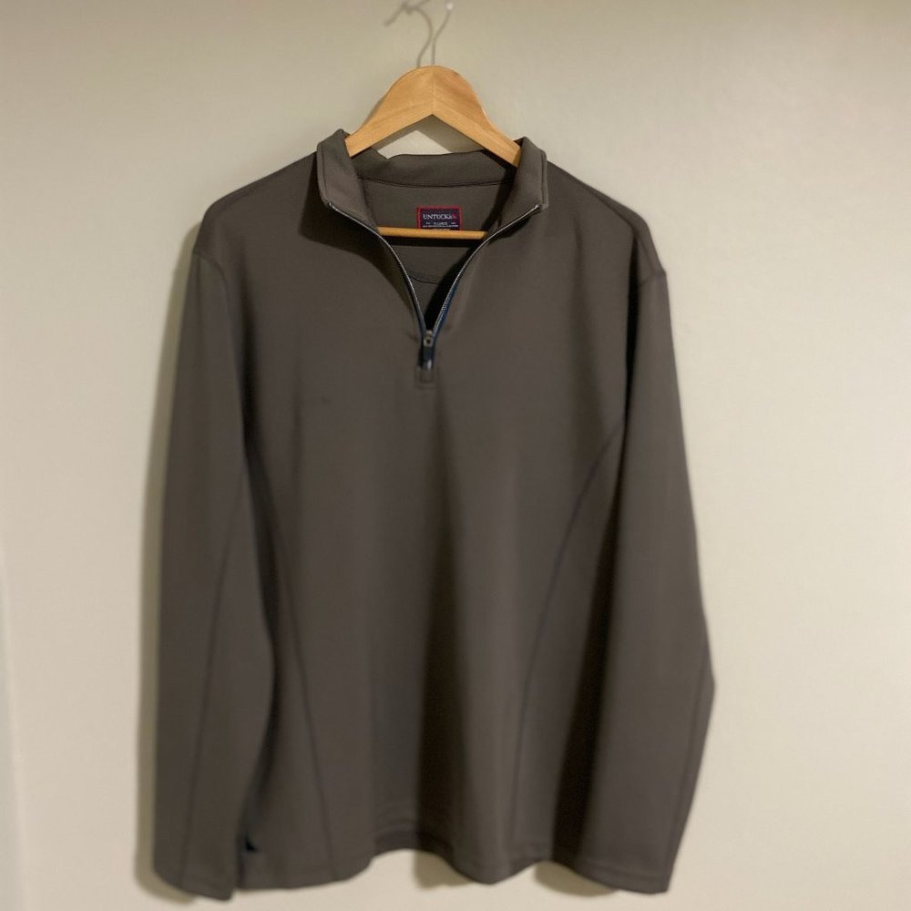 UnTuckit Quarter Zip Performance Sweater